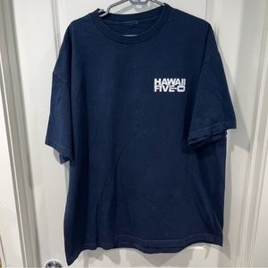 Hawaii Five-O Hawaii 5 0 Navy Blue Cotton graphic T-Shirt Adult size 2XL